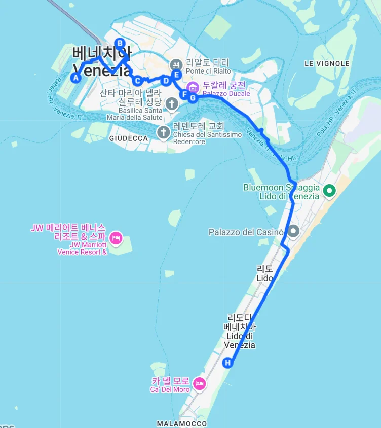 베네치아 · 여행 지도 1