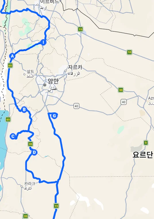 요르단 · 여행 지도 2