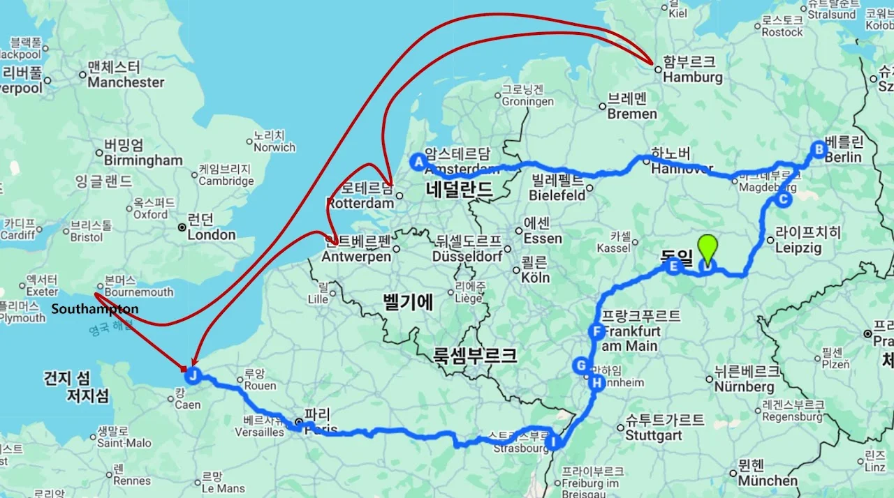 독일/북유럽 · 여행 지도 2
